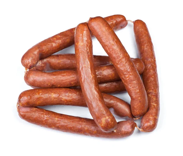 Heap of smoked sausages — Stock Photo, Image