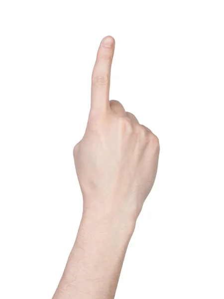 Mannelijk hand vinger nummer — Stockfoto