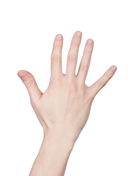 Męski numer ręki palca — Zdjęcie stockowe