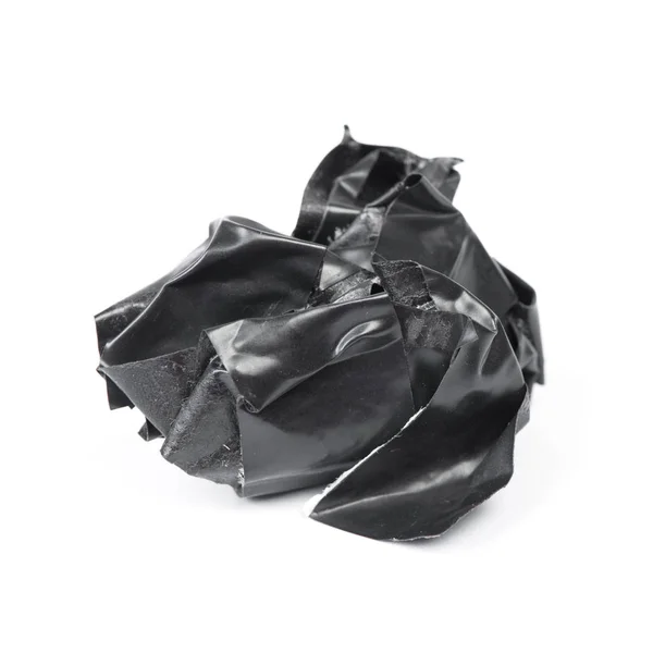 Black crumpled tape — Stock Photo, Image