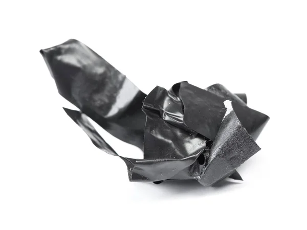 Black crumpled tape — Stock Photo, Image