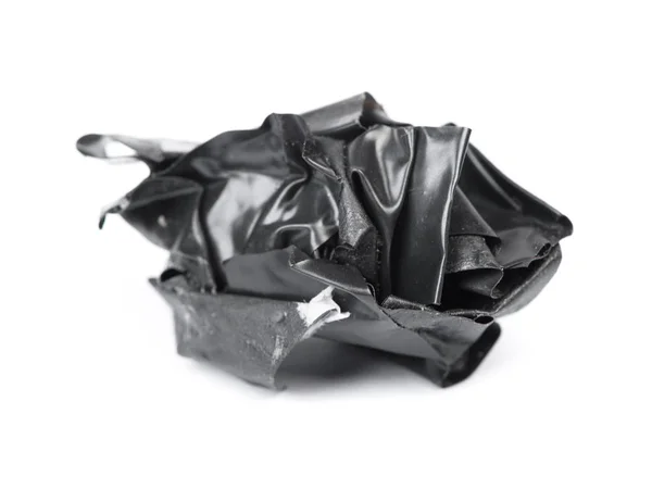 Black crumpled tape — Stock Photo, Image