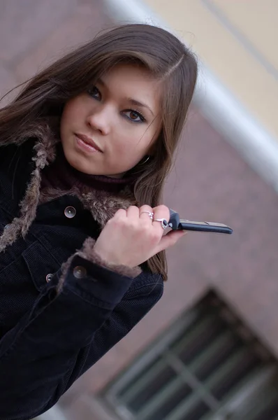 Joven atractivo asiático mujer en chaqueta —  Fotos de Stock