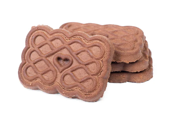 一组长方形巧克力片饼干 — 图库照片