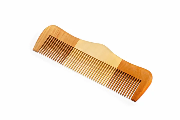 Dřevěný kartáč na vlasy — Stock fotografie
