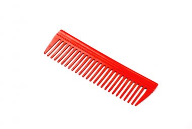 kırmızı plastik saç fırçası