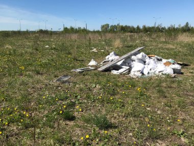 Doğada küçük çöp dökümü