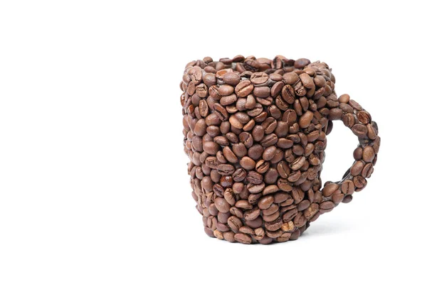 Kávébabból készült kávéscsésze — Stock Fotó