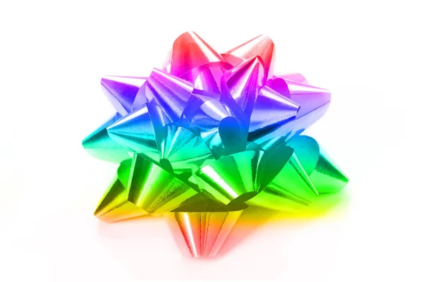 Rainbow ornament bow — Stock Photo, Image