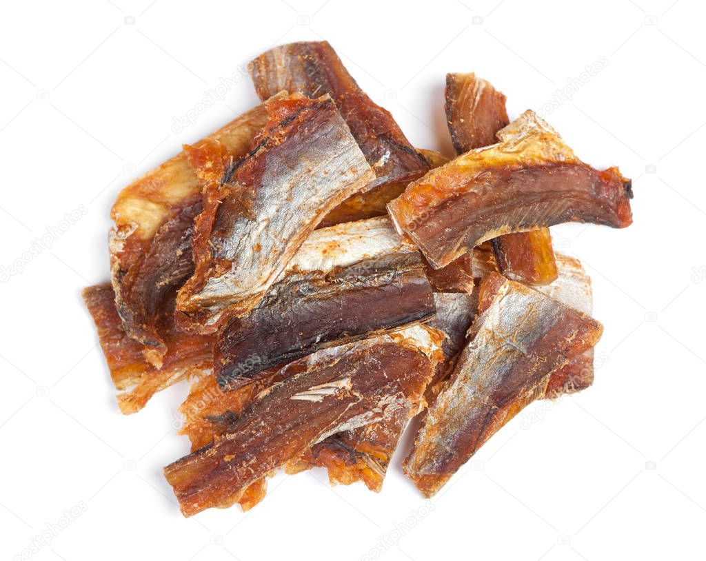 Pieces of cleaned dried fish