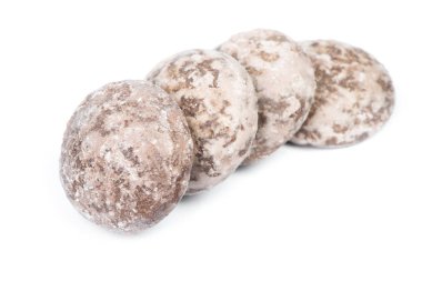 Çikolata zencefilli kurabiye grubu izole