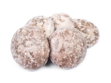 Çikolata zencefilli kurabiye grubu izole