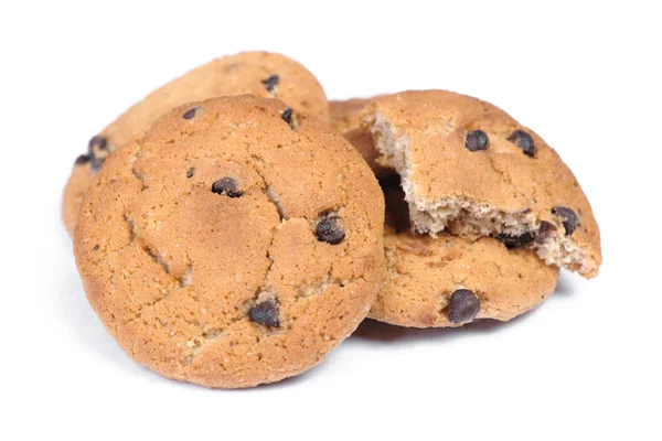 Un mucchio di biscotti di farina d'avena con gocce di cioccolato — Foto Stock
