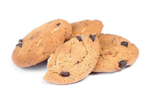 Haufen Haferflockenkekse mit Schokochips — Stockfoto