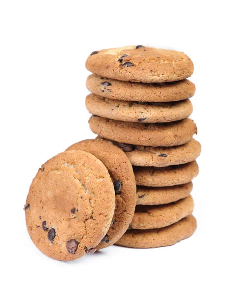 Torre de galletas de avena con viruta de chocolate — Foto de Stock