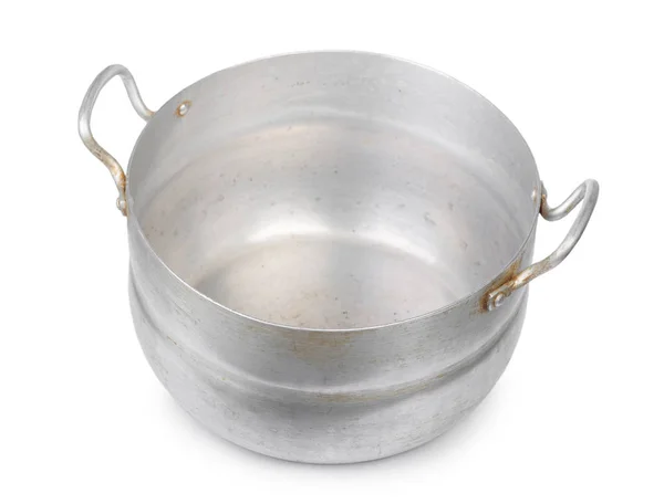 Oude aluminium pan — Stockfoto