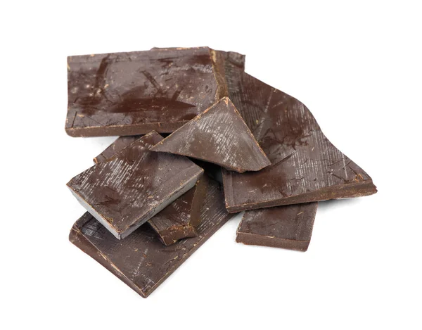 Pieces of broken bar of chocolate — Stock Photo, Image
