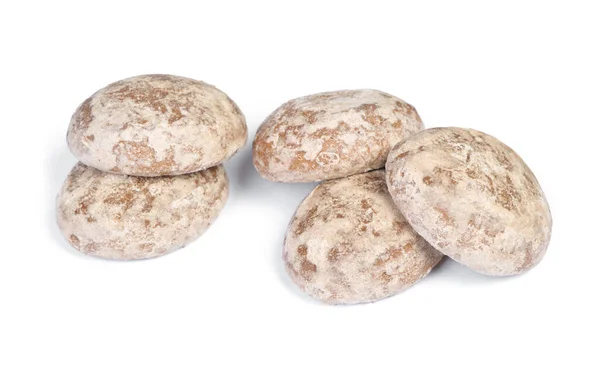 Grupo de biscoitos de gengibre ovais simples — Fotografia de Stock