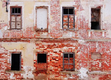 Eski bina tuğla duvar