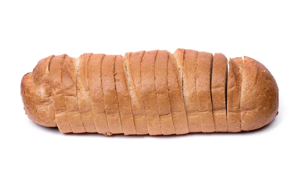 Cutted Loaf Bun Isolated White Background — Stock Photo, Image