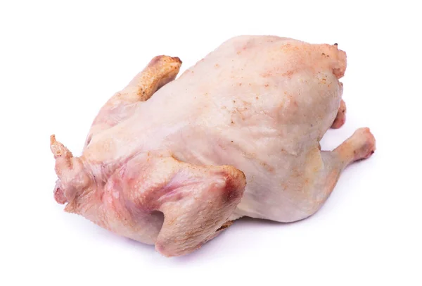 白地に隔離された生の鶏の死骸 — ストック写真