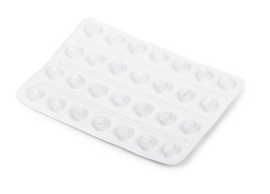 Beyaz arka planda izole edilmiş su toplayıcı hapları