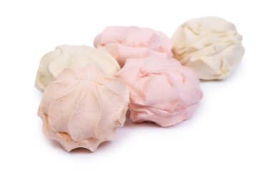 Beyaz arkaplan üzerinde izole edilmiş çok renkli zephyr grubu