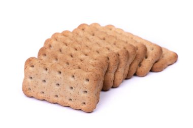 Beyaz arkaplanda izole edilmiş basit küçük çerez grubu