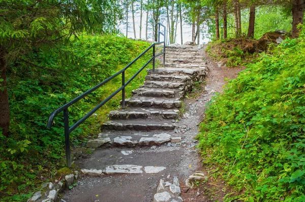 Vecchia Scala Con Ringhiera Nel Parco — Foto Stock