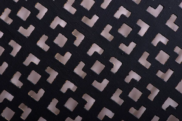 Schwarzes Plattenpolster Für Heizkörper Holzstruktur Des Bildschirms — Stockfoto