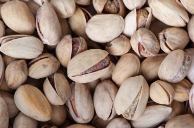 Kabuklu fıstıklar, tam arka plan, yakın plan