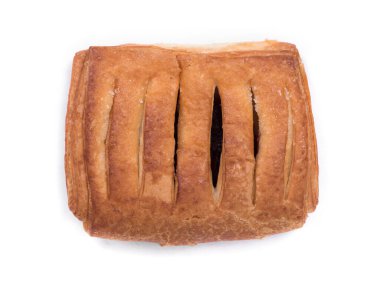 Beyaz arka planda izole edilmiş tatlı çörekler