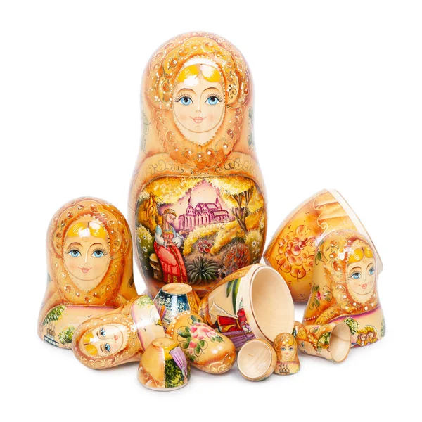 Russian folk wooden nesting doll \