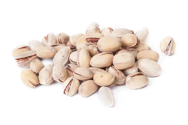 Heap Pistachios Isolated White Background — Stock Photo, Image