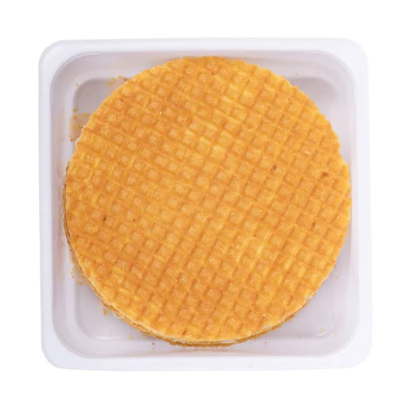 Group Dutch Waffles Box Isolated White Background — Stock Photo, Image