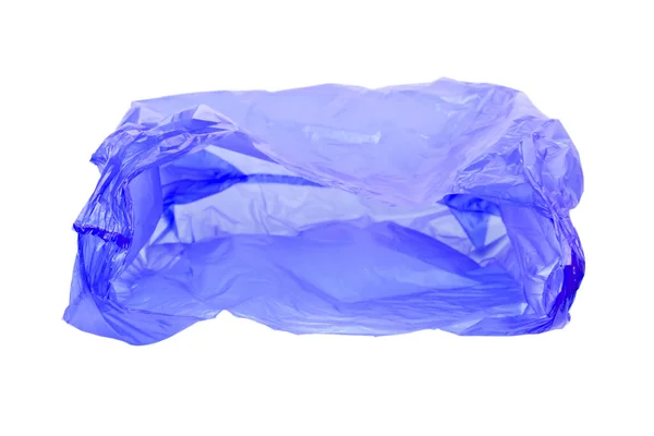 Transparent Plastpåse Med Handtag Isolerade Över Vit Bakgrund — Stockfoto