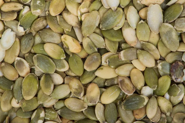 Background Heap Peeled Pumpkin Seeds — Stock Photo, Image