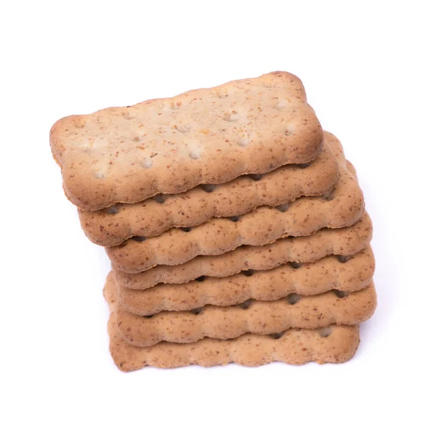 Группа Простых Маленьких Печенье Изолированы Белом Фоне — стоковое фото