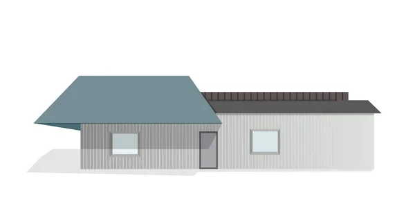 modern özel ev, vektör, beyaz arka plan