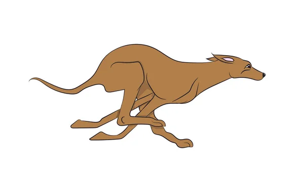 走っている犬 ベクトル ホワイト バック グラウンド — ストックベクタ