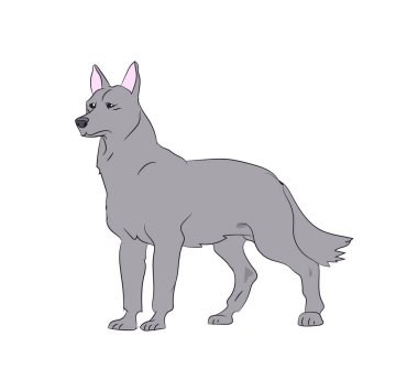 köpek standları, vektör, beyaz arka plan