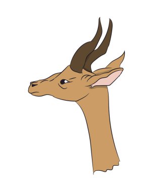 ceylan portre, vektör. Beyaz arka plan