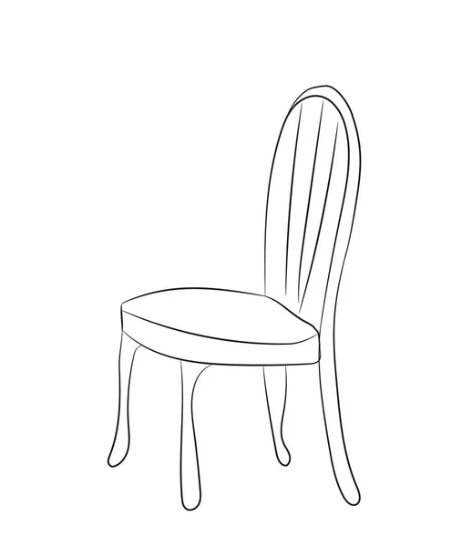 Chair Stands Lines Vector White Background — Stock Vector