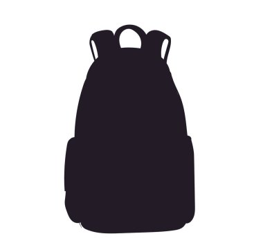 sırt çantası siluet, vektör, beyaz arka plan