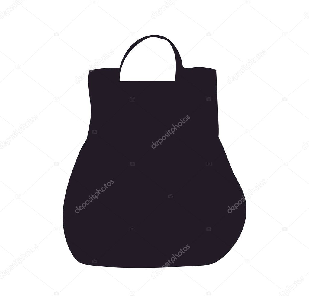 backpack silhouette, vector, white background