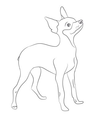 köpek standları, çizgiler, vektör, beyaz arka plan