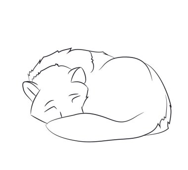 köpek yalan çizgiler, vektör, beyaz arka plan, illüstrasyon