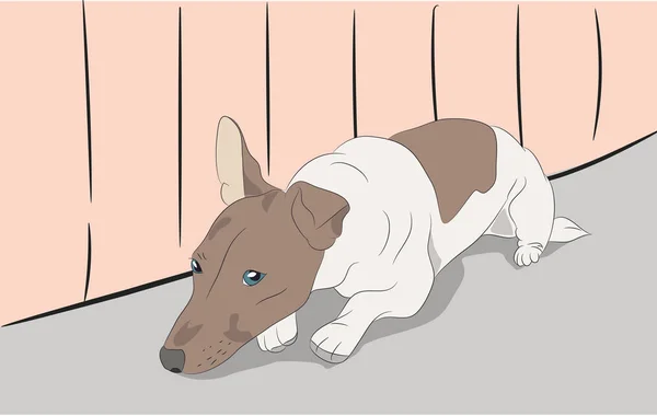 Собака Лежить Природі Вектор Собака Лежить Природі Вектор — стоковий вектор