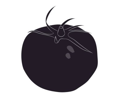 sebze ve meyve çizim silueti, vektör, beyaz arka plan