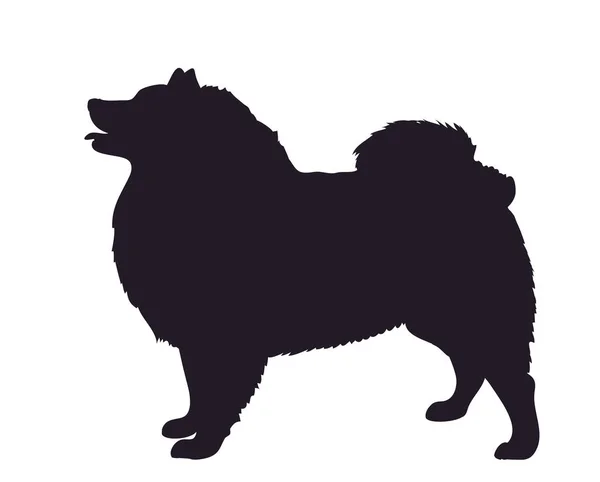 Dog Stands Silhouette Vector White Background Vector — Stock Vector